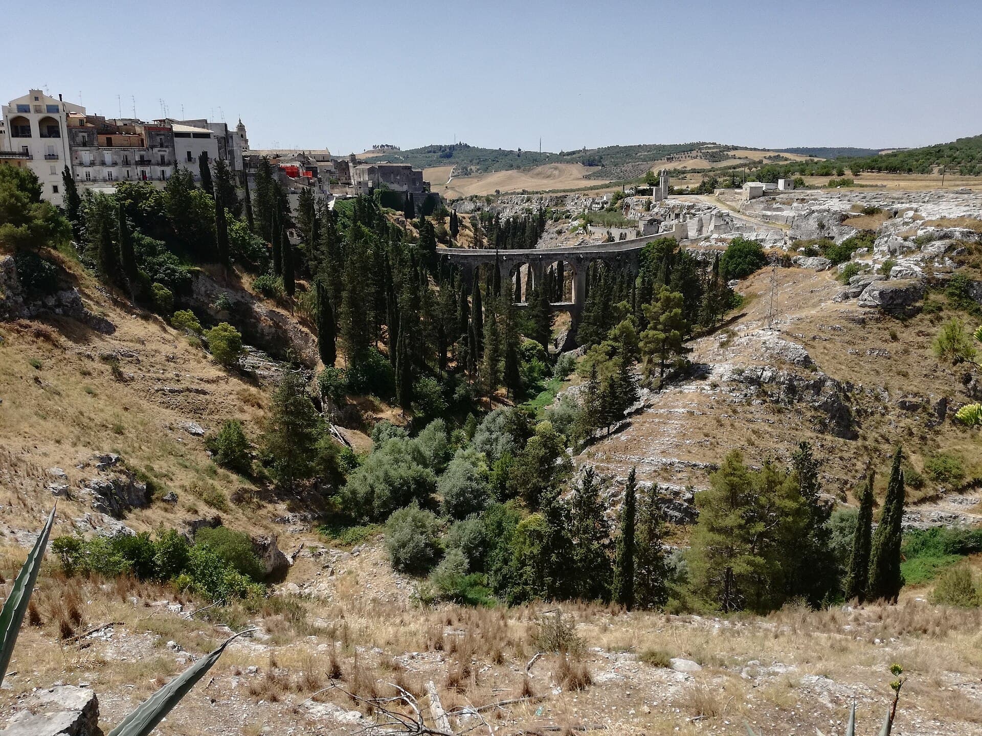 Il Ponte Acquedotto di Gravina in Puglia sospeso sul canyon (gravina)