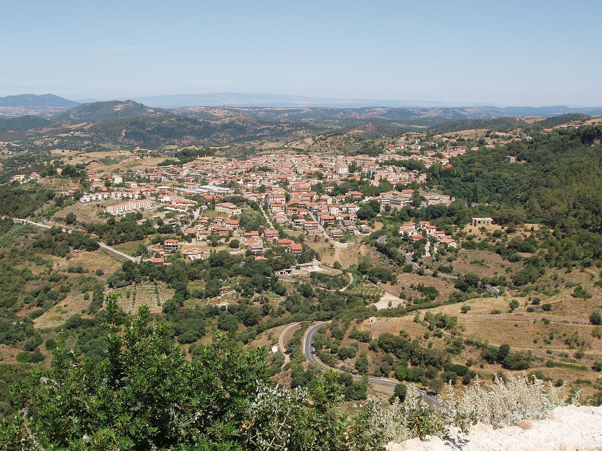 Panorama di Laconi, nel Sarcidano