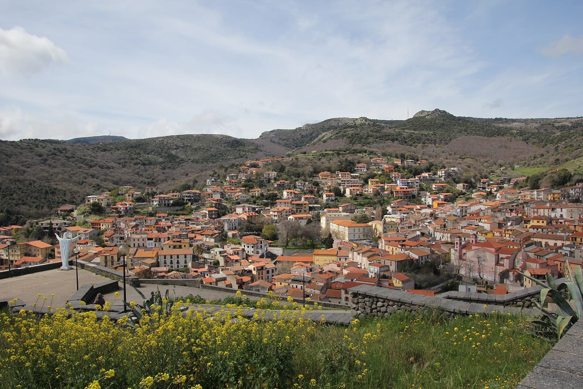 Panorama di Santu Lussurgiu, nel Montiferru