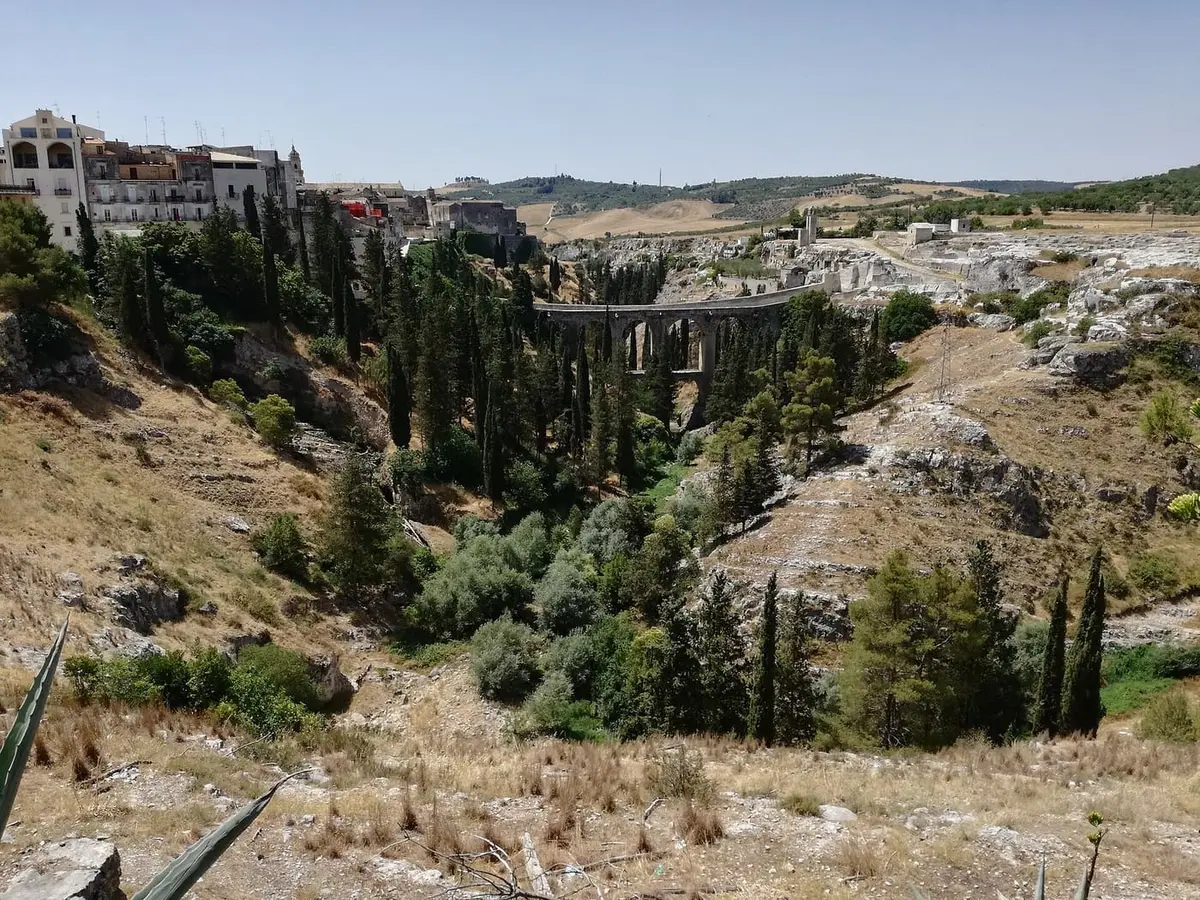 Il Ponte Acquedotto di Gravina in Puglia sospeso sul canyon (gravina)