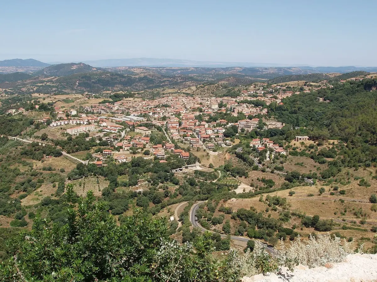 Panorama di Laconi, nel Sarcidano