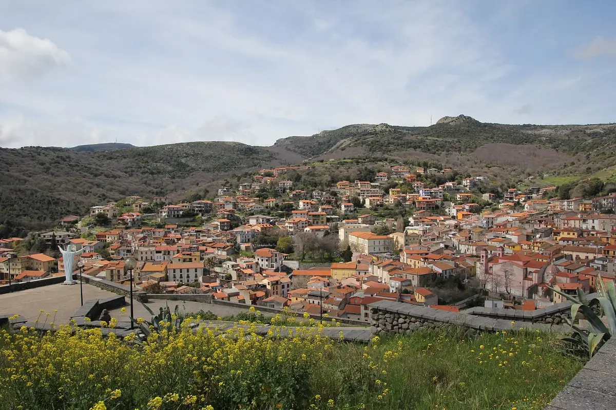 Panorama di Santu Lussurgiu, nel Montiferru